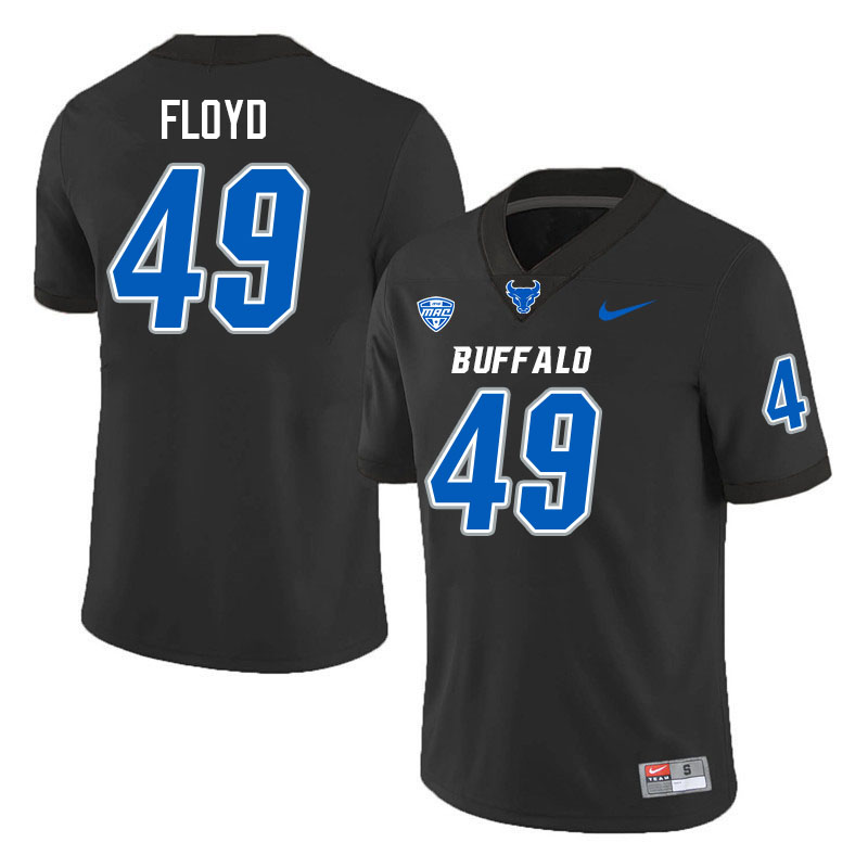 Buffalo Bulls #49 Byron Floyd College Football Jerseys Stitched-Black